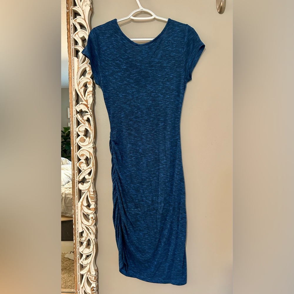 Mossimo Supply Co. Blue Ruched Dress